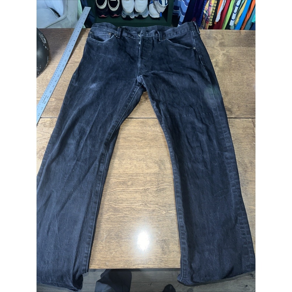 Levis‎ 501 Jeans Mens 34x34 (Fits 33x32) Classic Fit Straight Black Button Fly